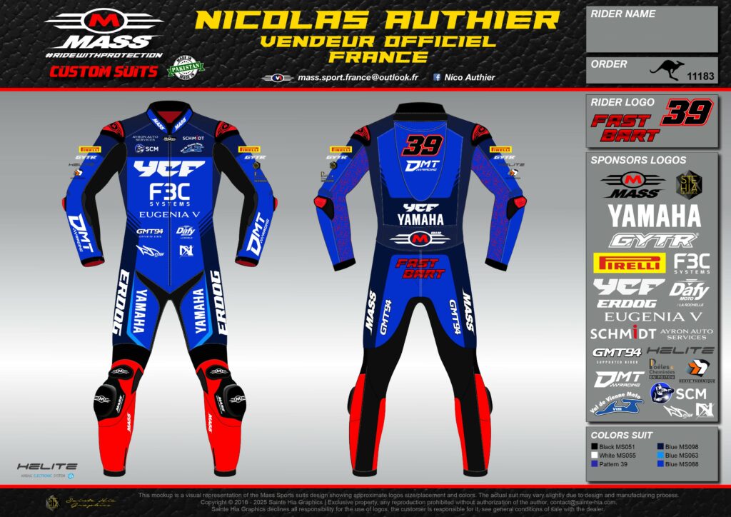 Design combinaison moto personnalisee version numero 4