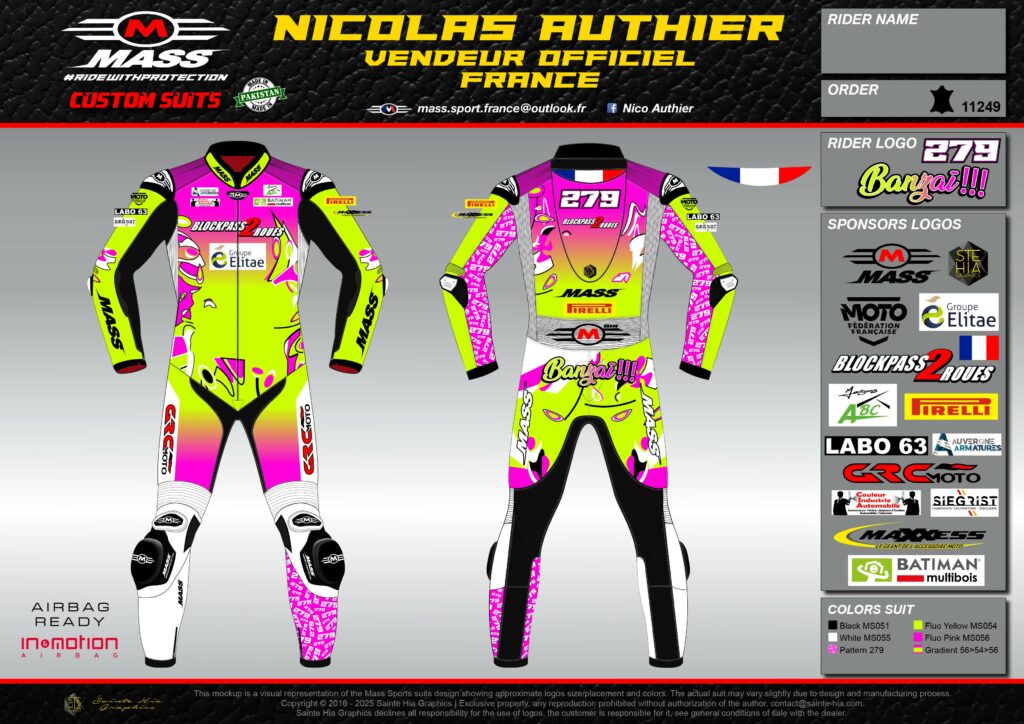 combinaison moto personnalisee version numero 2