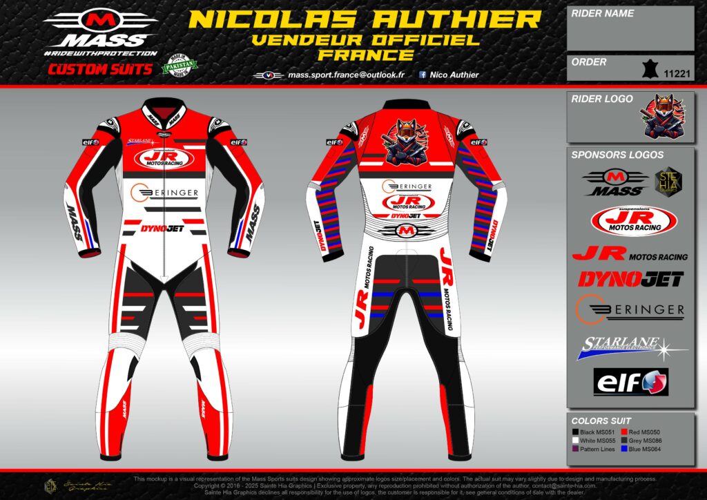 Design combinaison moto personnalisee version numero 5